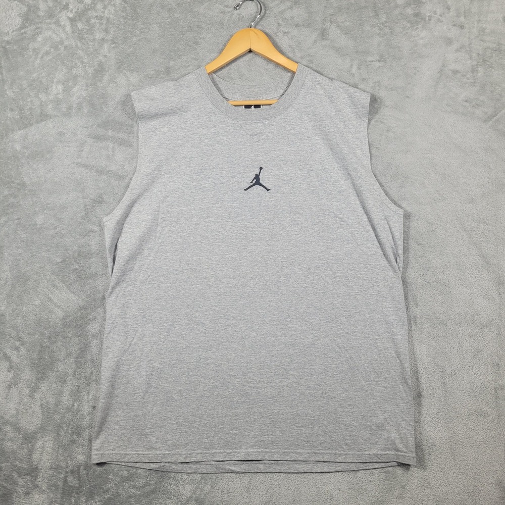 Vintage Air Jordan Sleeveless Shirt Men XL Gray Air Jordan XV 15 Graphic T-Shirt